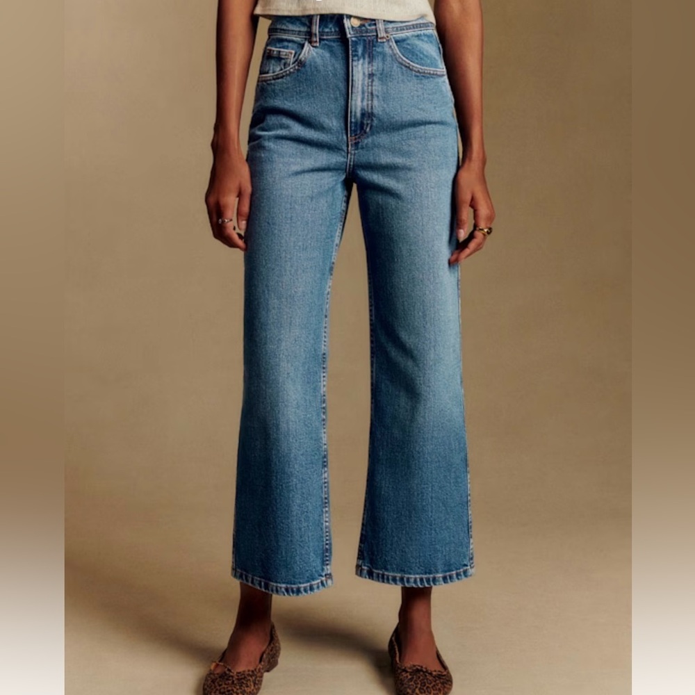 Sezane Le Crop Light Blue Jeans